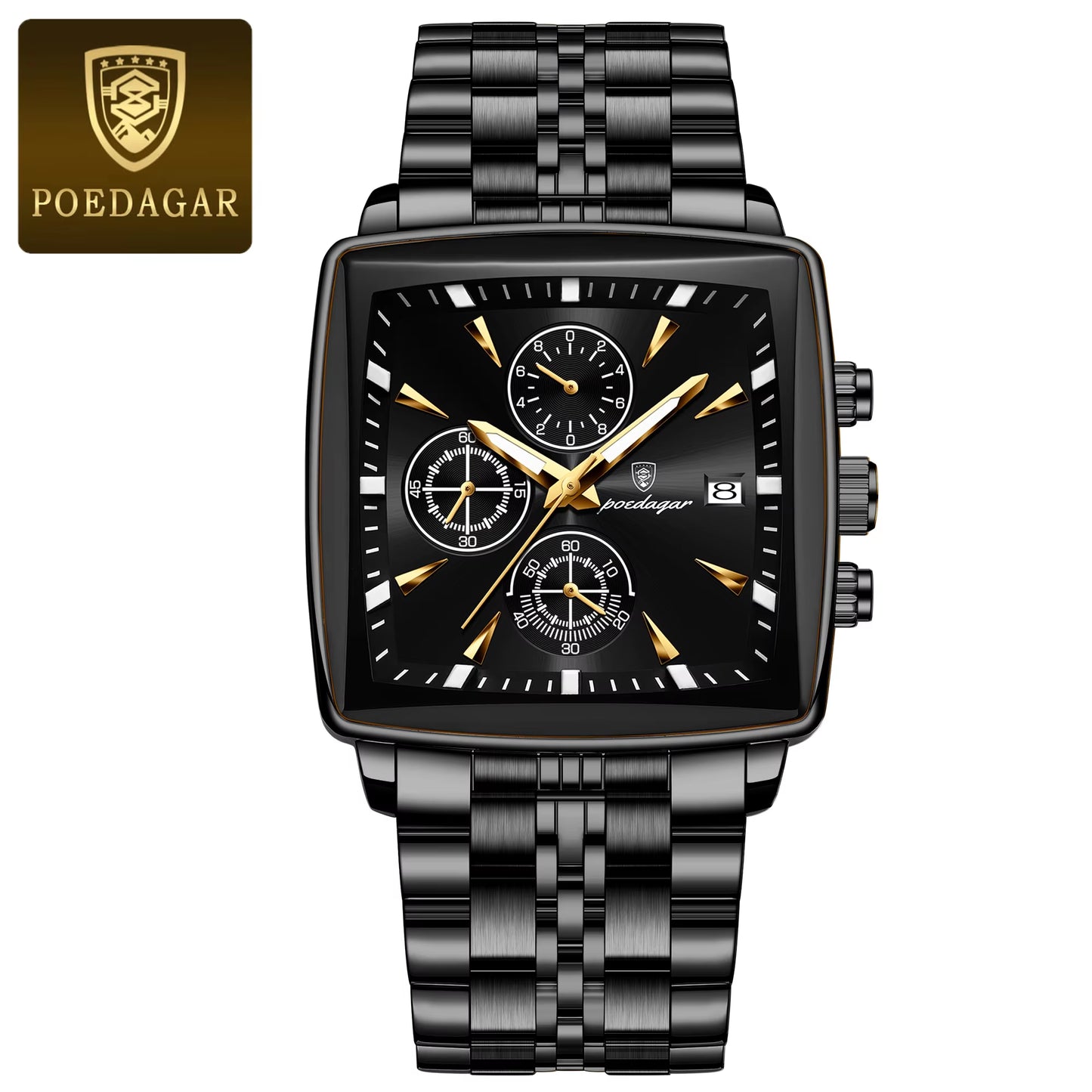  Men's Luxury  Stainless Steel Watch